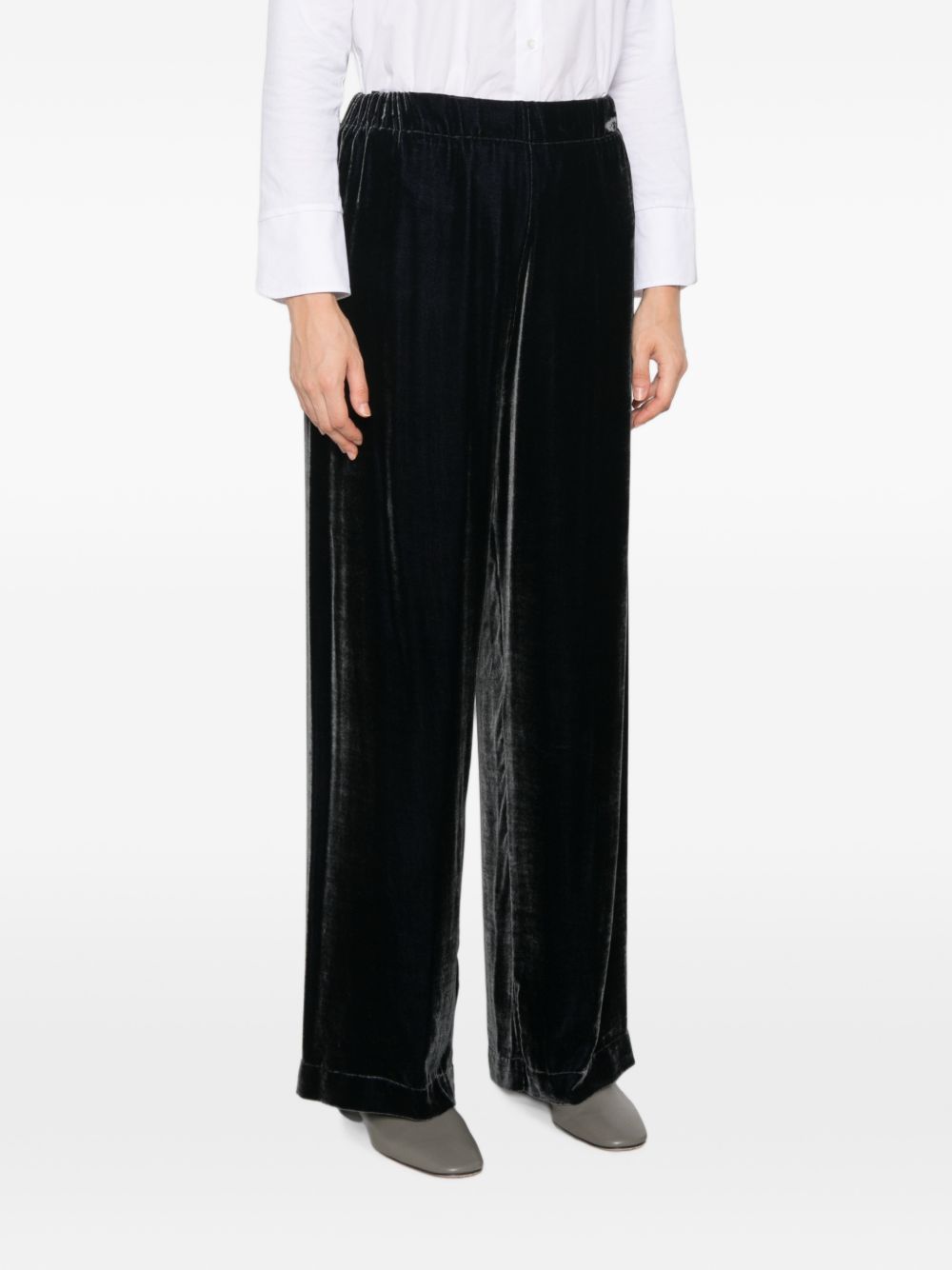 WHYCI Pantaloni grigi in ciniglia 