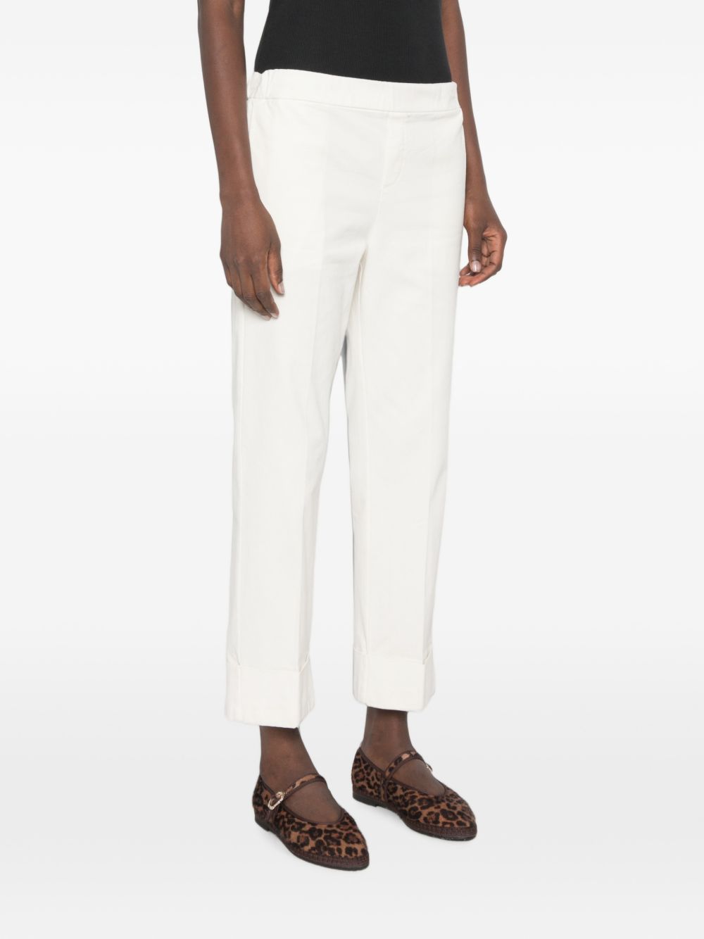 WHYCI Pantaloni bianchi in cotone 