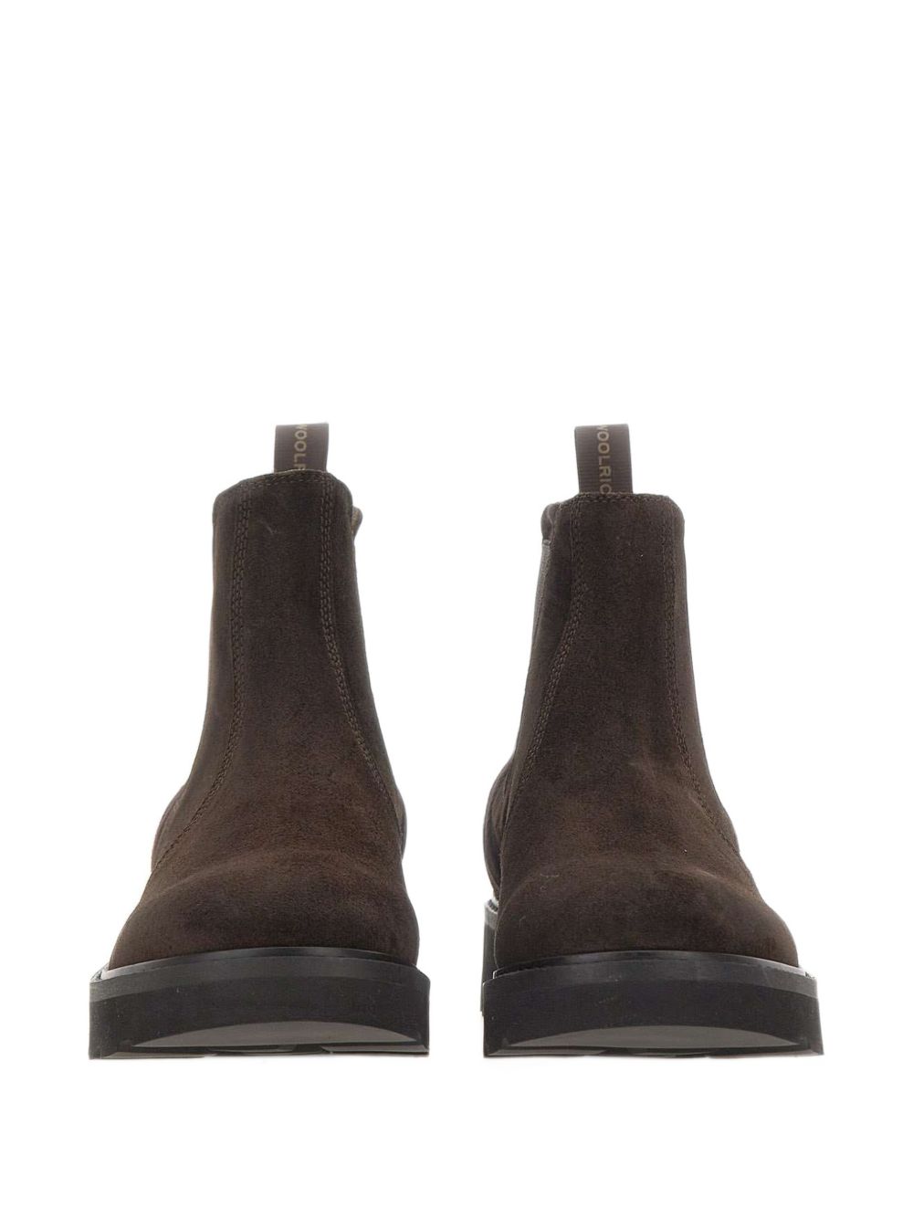 WOOLRICH Stivaletti in pelle scamosciata marrone con elastico 