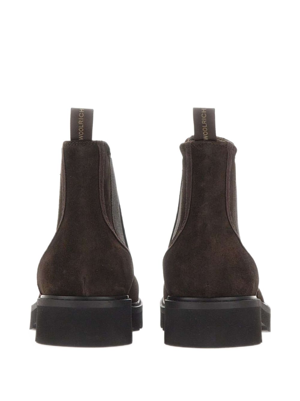 WOOLRICH Stivaletti in pelle scamosciata marrone con elastico 