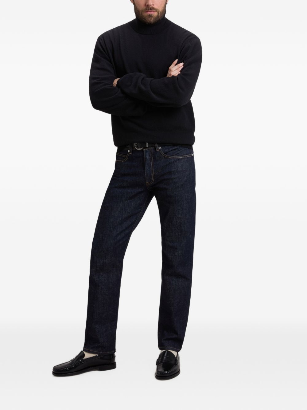 WOOLRICH Maglia a collo alto in lana nera 