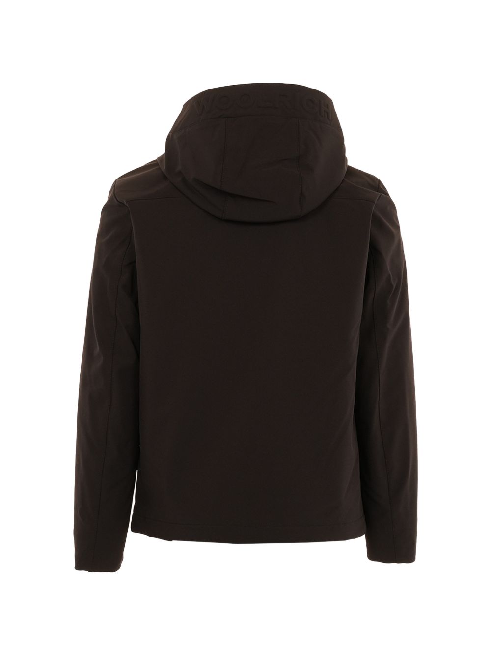 WOOLRICH Giacca con zip e cappuccio marrone 