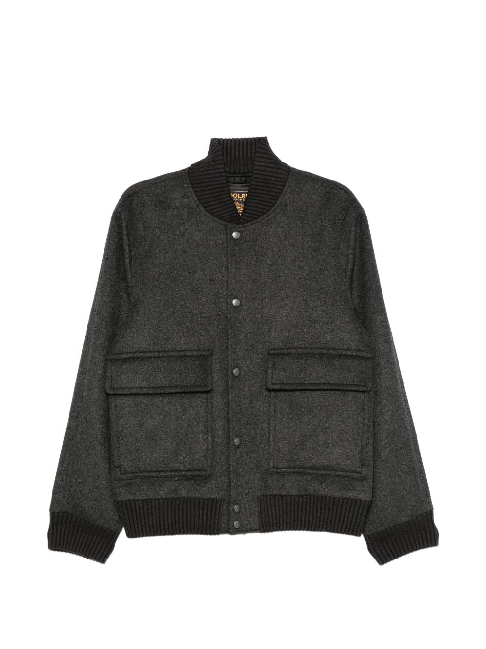 WOOLRICH Giacca bomber grigio scuro con tasche 