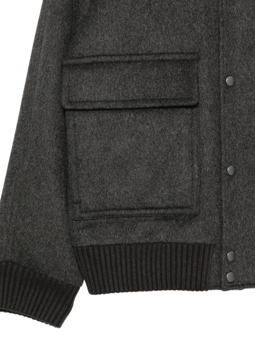 WOOLRICH Giacca bomber grigio scuro con tasche 