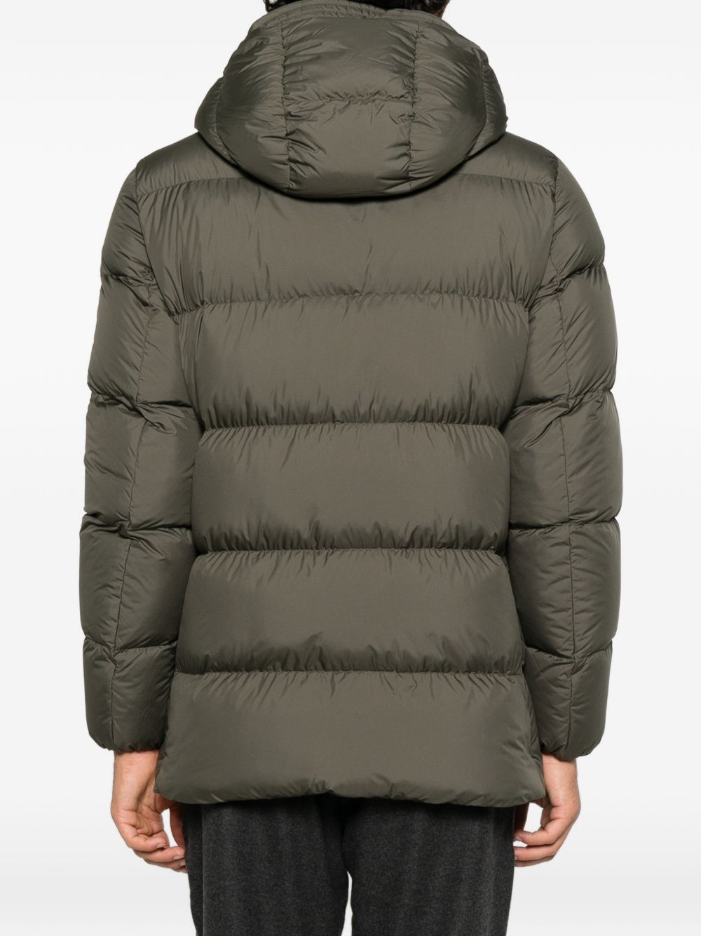 WOOLRICH Piumino con cappuccio color Khaki 