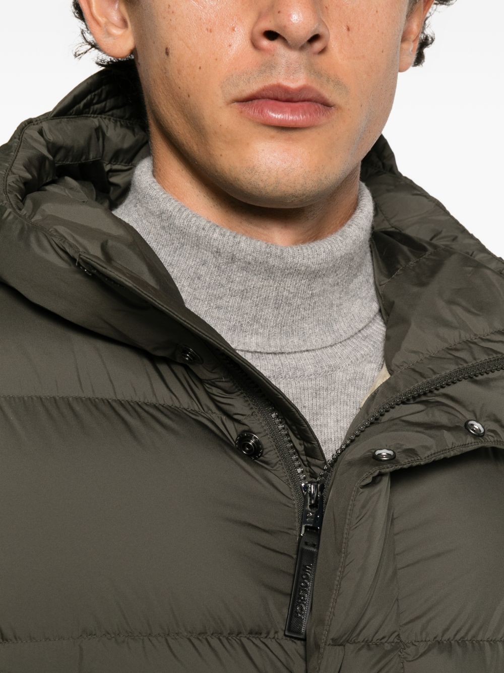 WOOLRICH Piumino con cappuccio color Khaki 