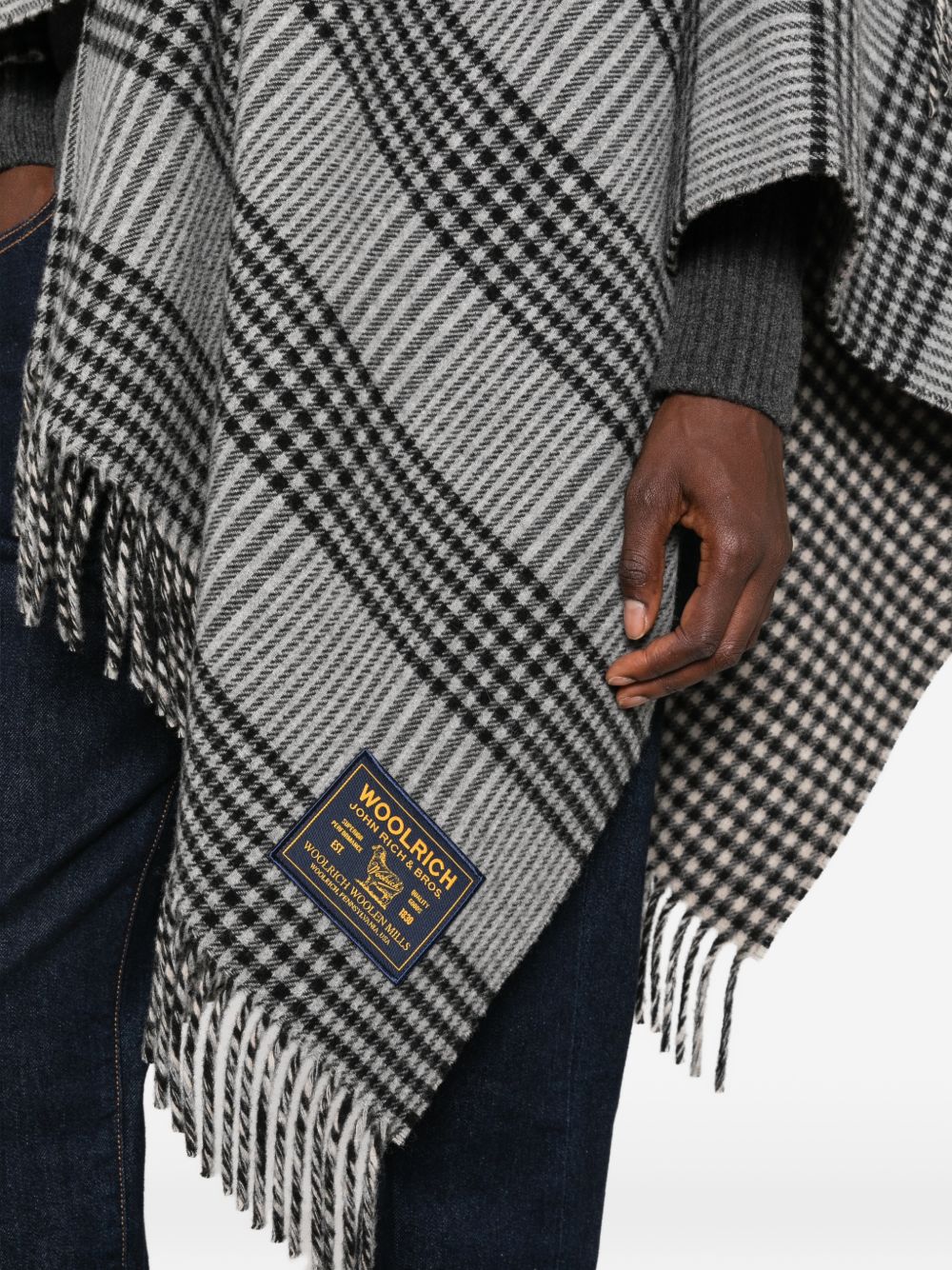 WOOLRICH Mantella Double-Face in Lana a Quadri 