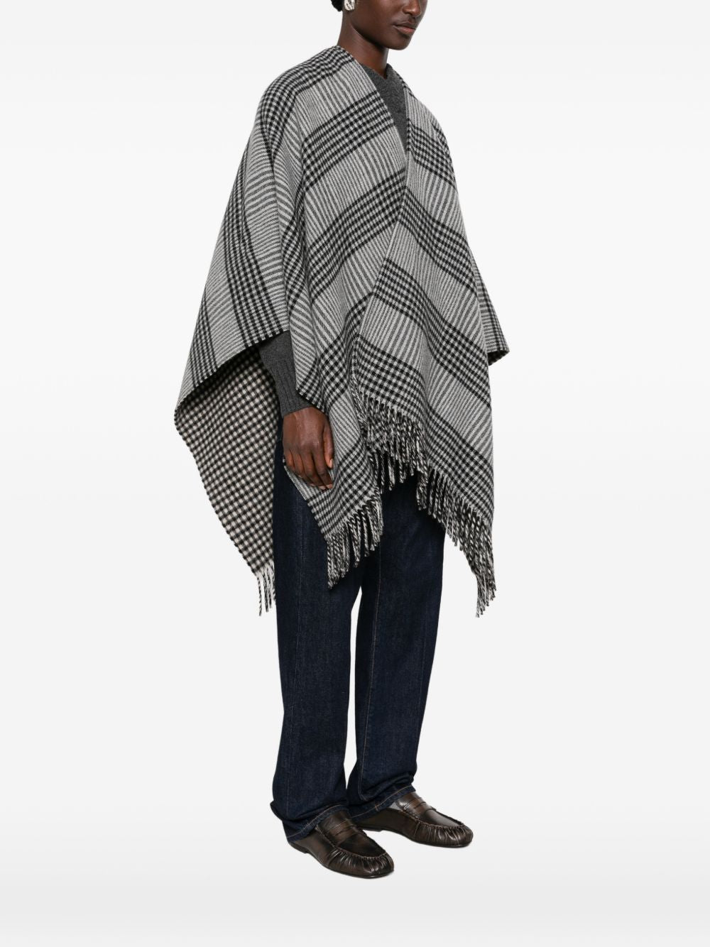 WOOLRICH Mantella Double-Face in Lana a Quadri 
