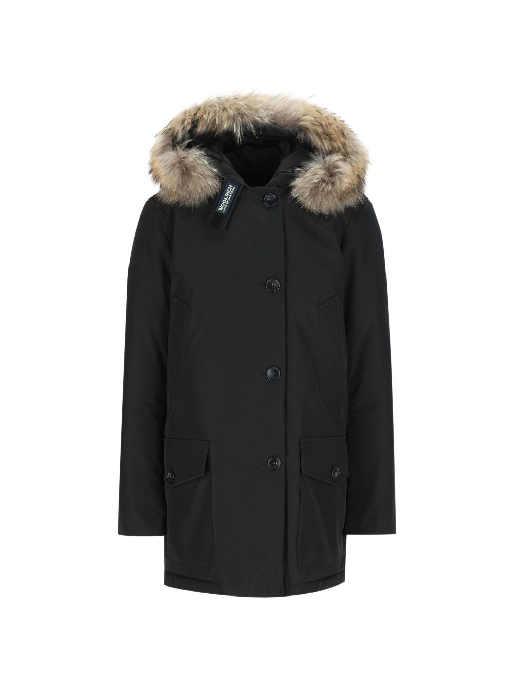 WOOLRICH Parka nero con cappuccio 