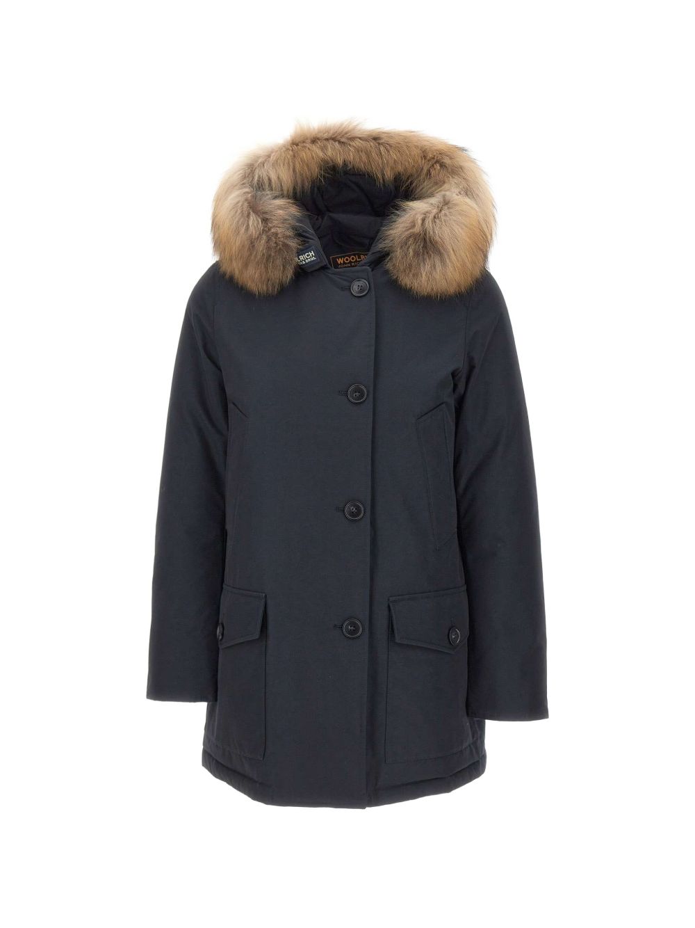 WOOLRICH Parka blu con cappuccio 