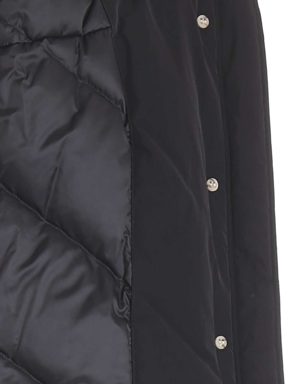 WOOLRICH Parka Nero Imbottito con Cappuccio 