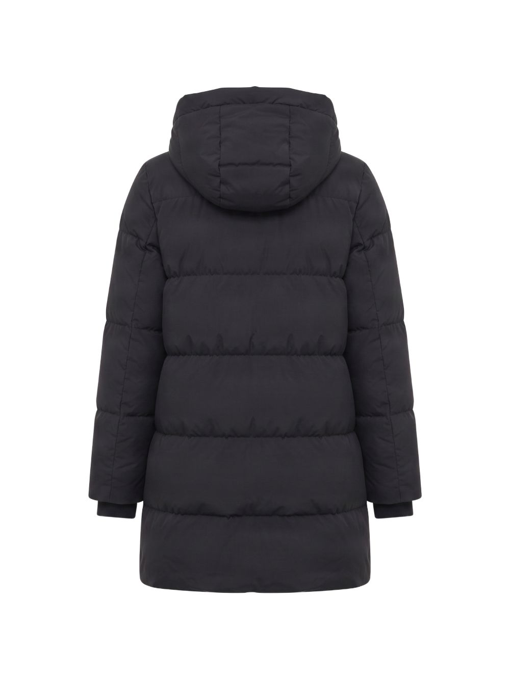 WOOLRICH Parka nero trapuntato con cappuccio 