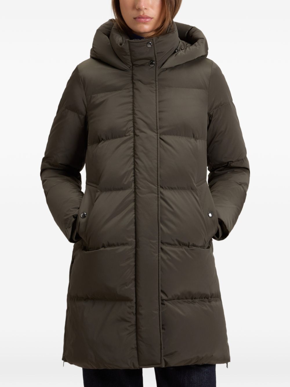WOOLRICH Piumino Lungo Verde Oliva 