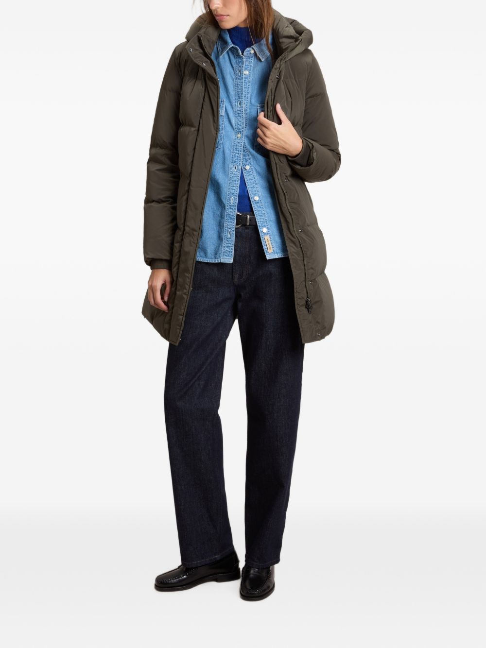 WOOLRICH Piumino Lungo Verde Oliva 