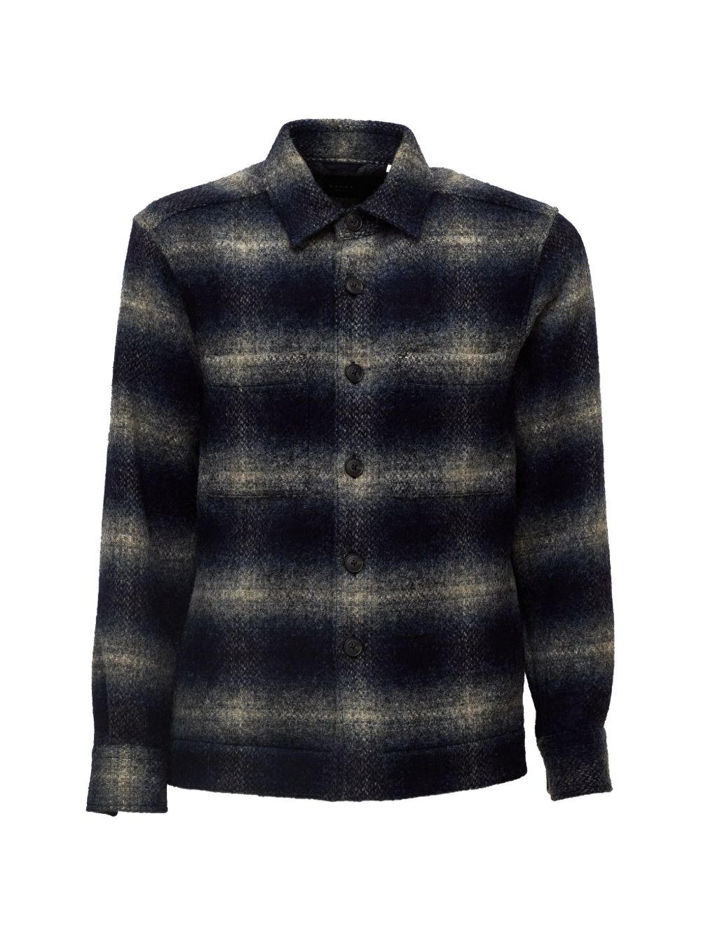 XACUS Camicia a maniche lunghe in lana a quadri 
