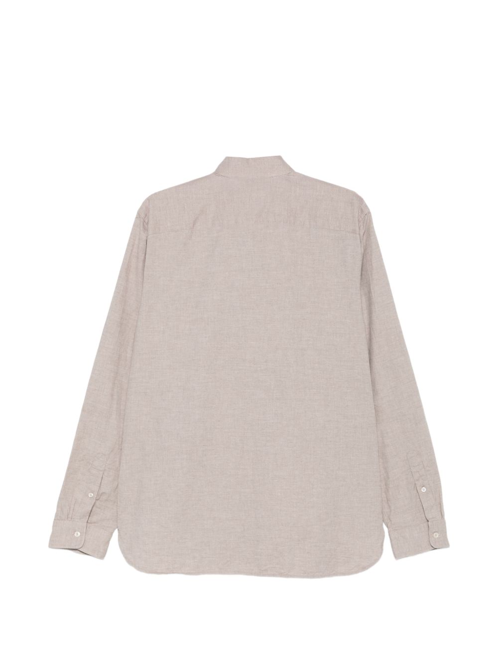 XACUS Camicia in cotone beige a maniche lunghe 