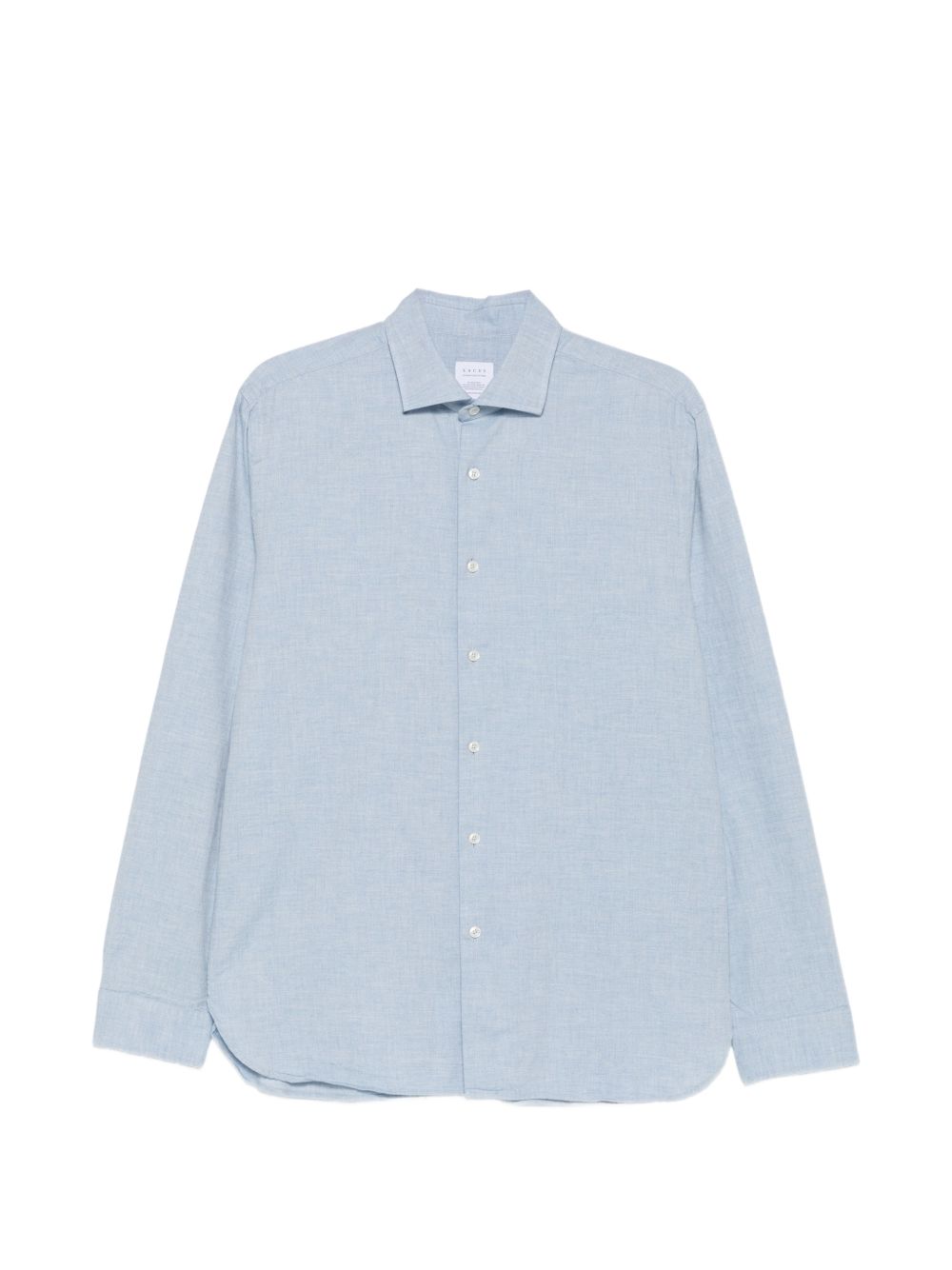 XACUS Camicia in cotone azzurra a maniche lunghe 