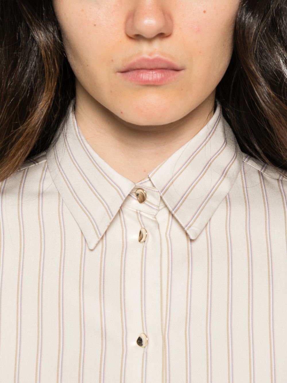 XACUS Camicia Anya a righe beige chiaro 