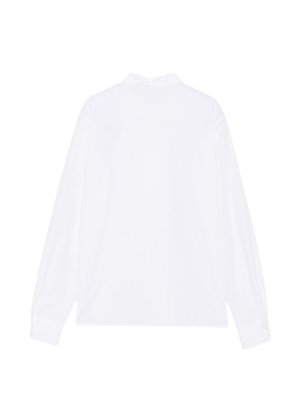 XACUS Camicia Beth bianca in cotone con ruches 