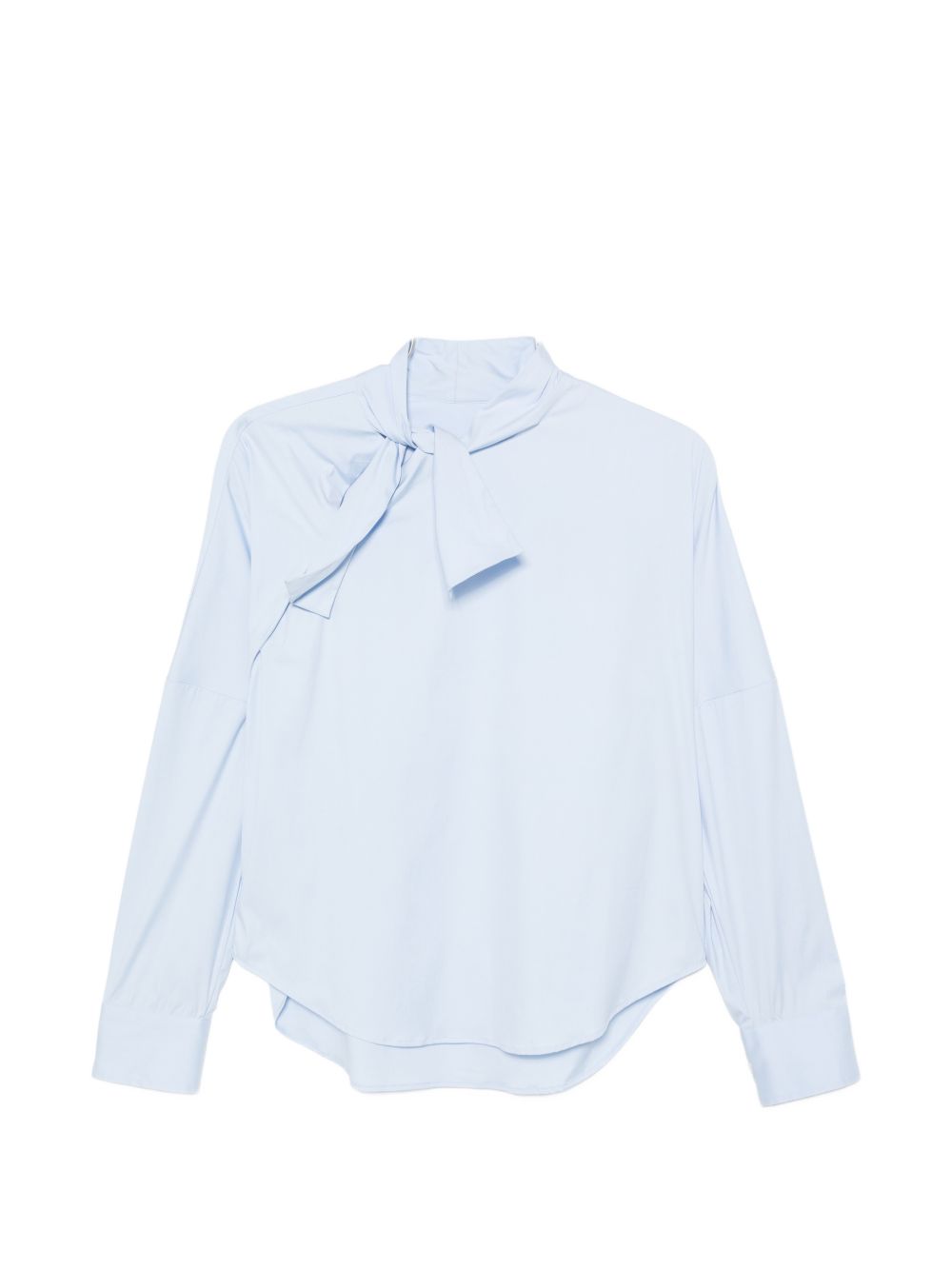 XACUS Camicia Tansi celeste in cotone con fiocco al collo 