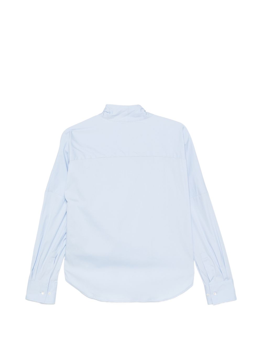 XACUS Camicia Tansi celeste in cotone con fiocco al collo 