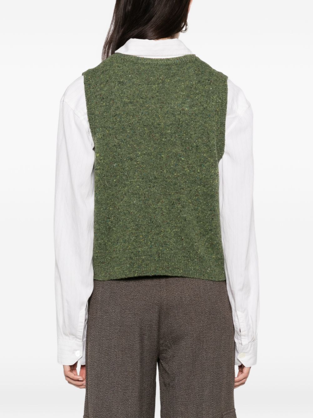 YERSE Gilet in lana con bottoncini 
