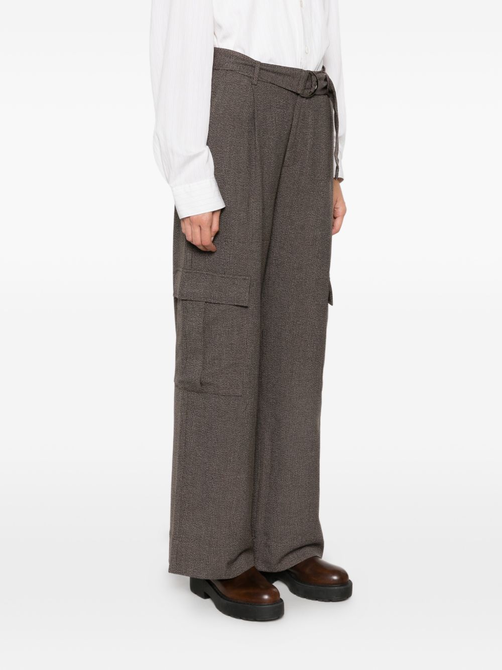 YERSE Pantaloni morbidi stile cargo con cintura in vita 