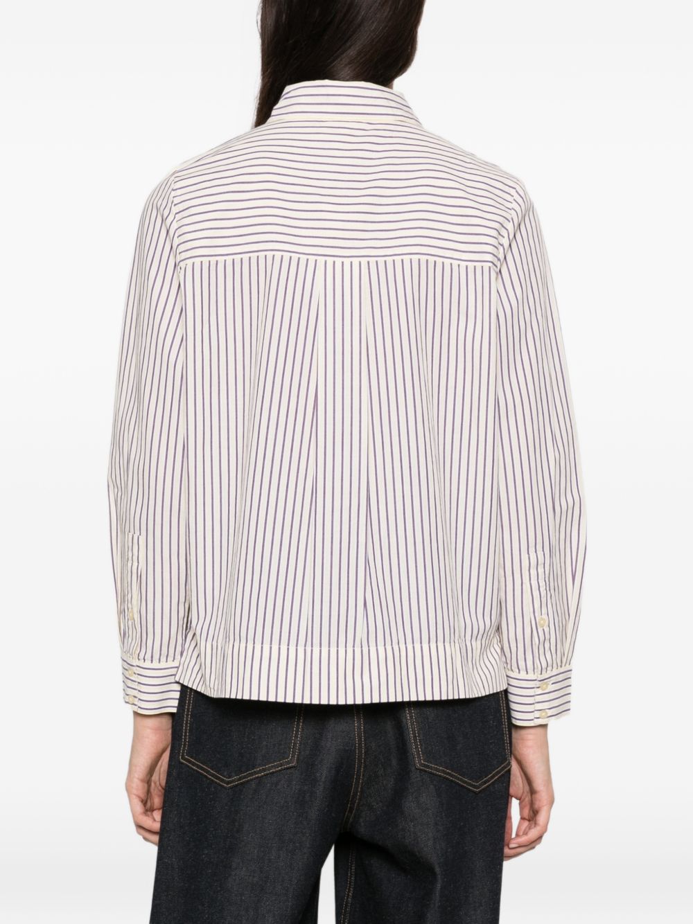 YERSE Camicia Basil classica a righe in cotone 