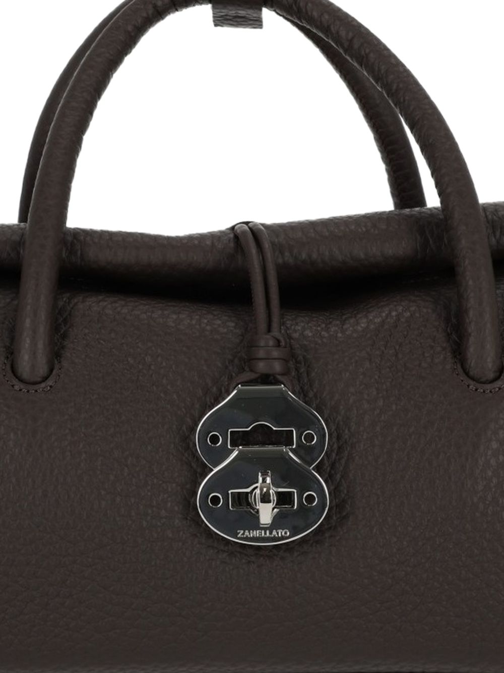 ZANELLATO Borsa Dotta Small in pelle martellata marrone 