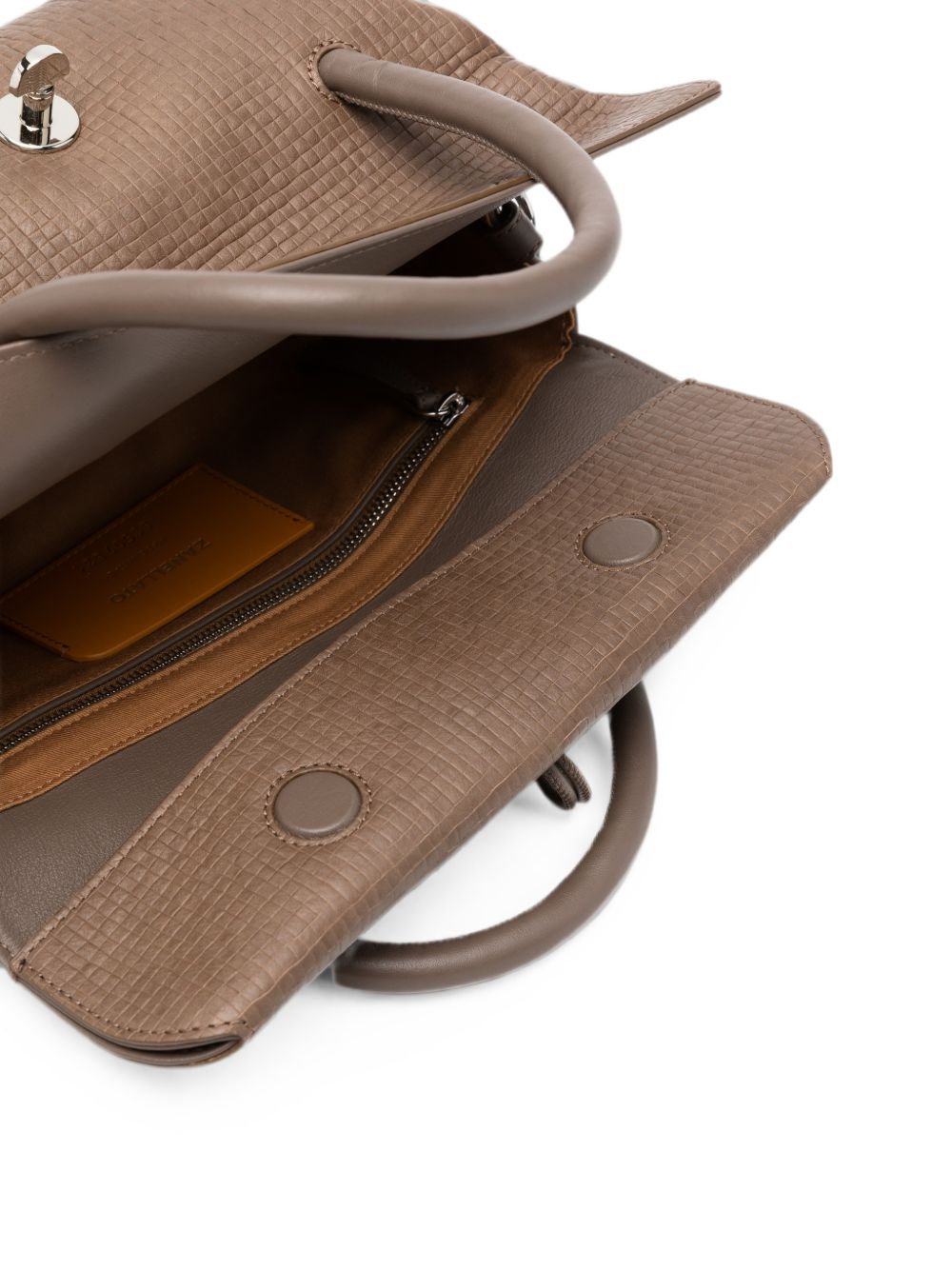 ZANELLATO Borsa Dotta Small in pelle martellata marrone 