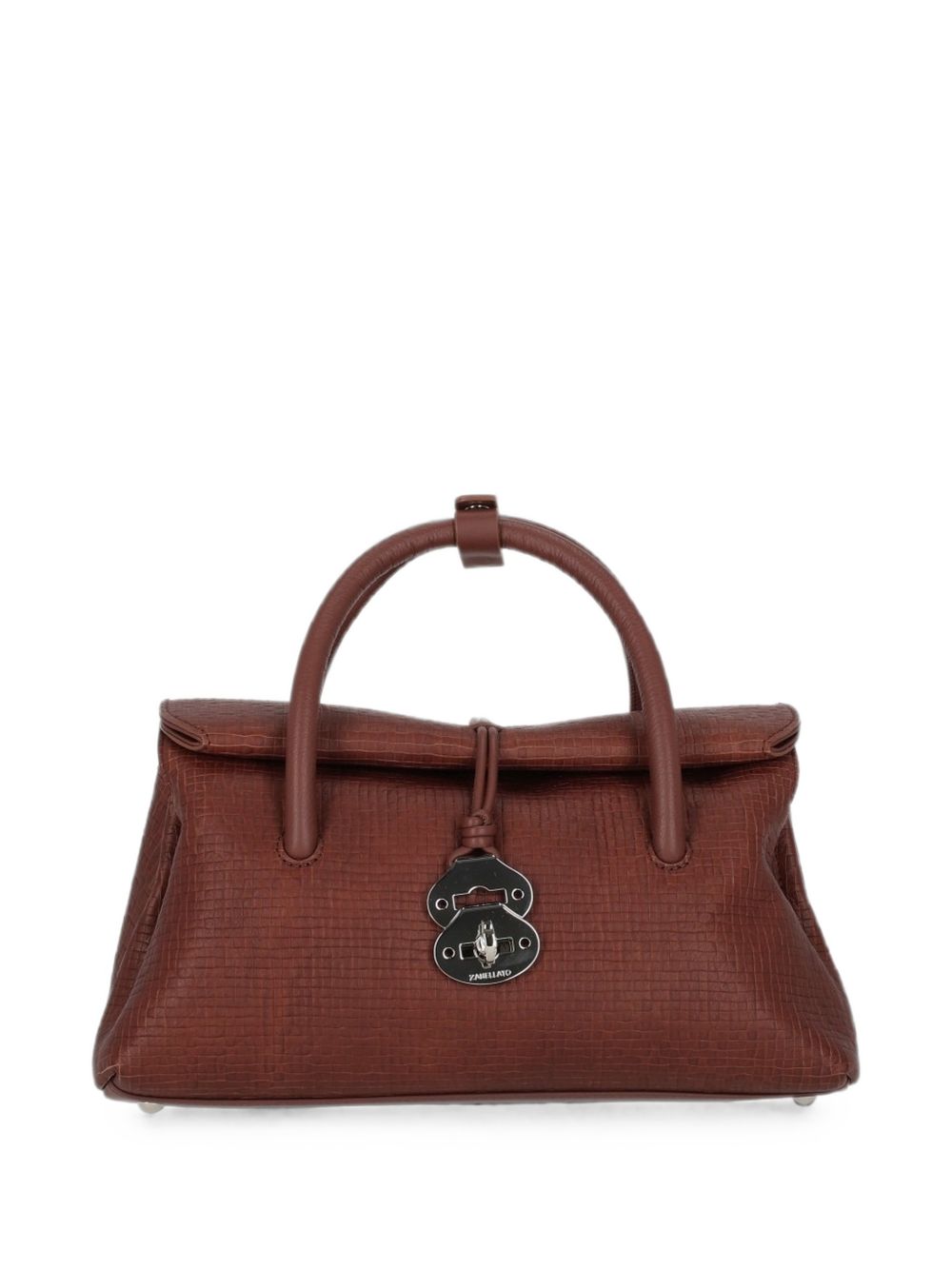 ZANELLATO Borsa a mano small tote in pelle marrone 