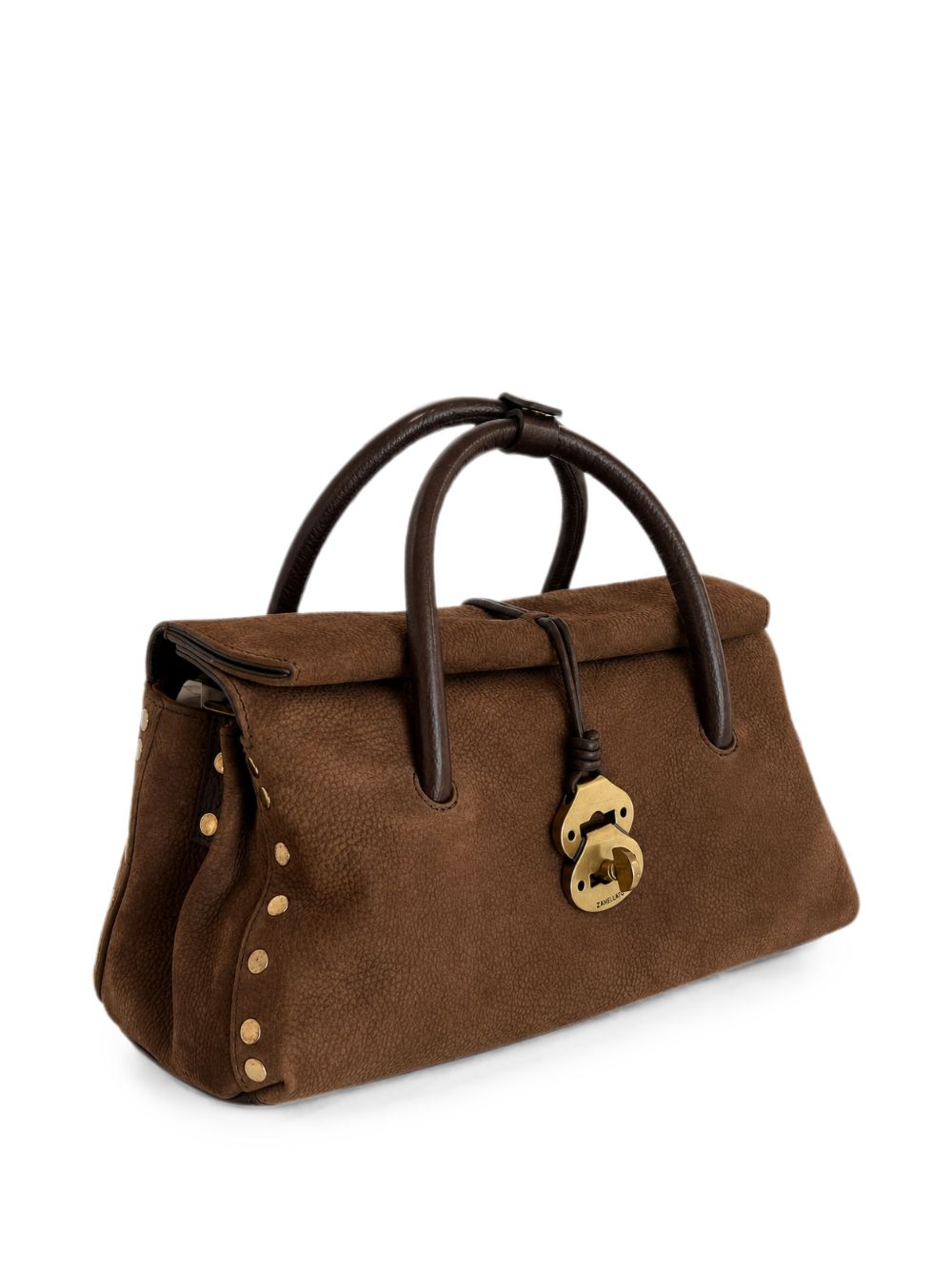 ZANELLATO Borsa Dotta Small in nabuk Grey Voltolina 