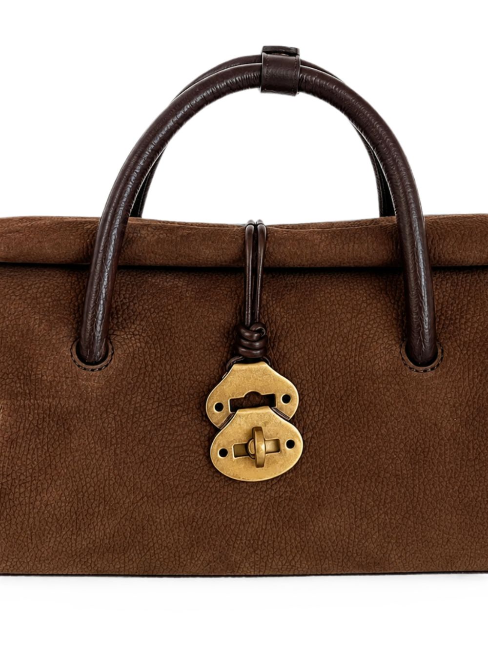 ZANELLATO Borsa Dotta Small in nabuk Grey Voltolina 