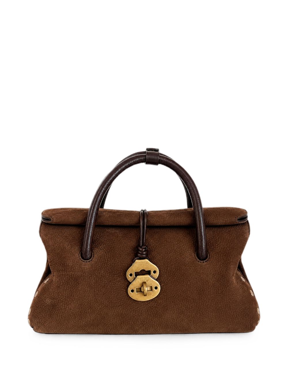 ZANELLATO Borsa Dotta Small in nabuk Grey Voltolina 