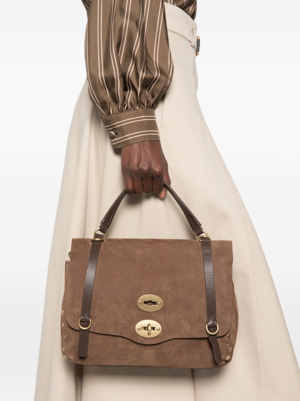 ZANELLATO Borsa Postina Re Jones in pelle marrone 