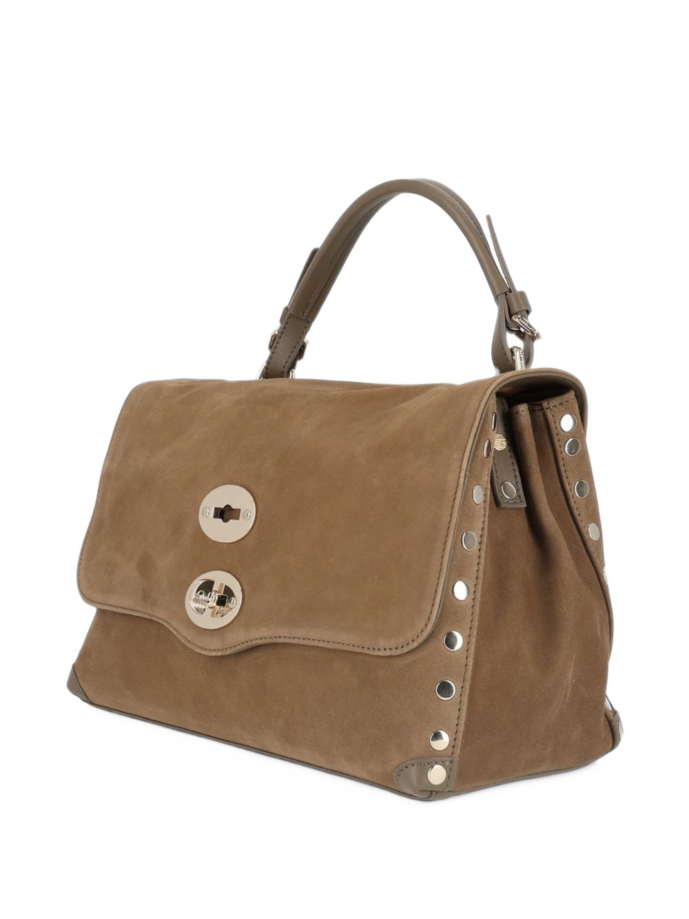ZANELLATO Borsa Small in pelle scamosciata color oliva 