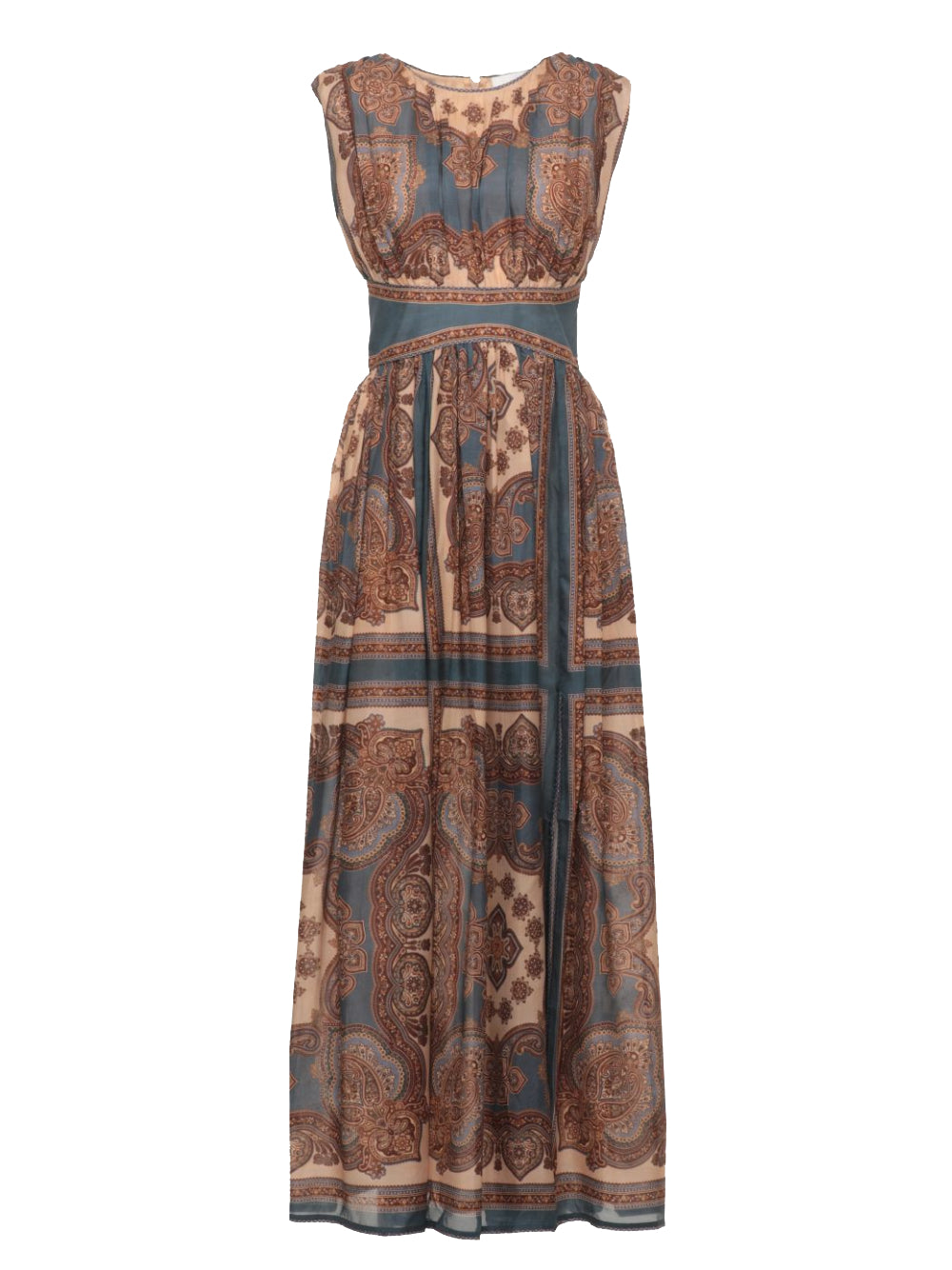 ZIMMERMANN Abito lungo Mahon in seta con stampa Paisley 