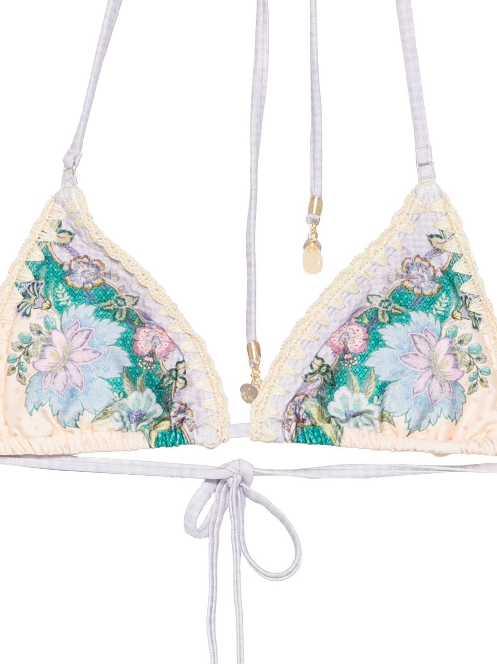 ZIMMERMANN Bikini Indra con dettagli crochet e stampa floreale 