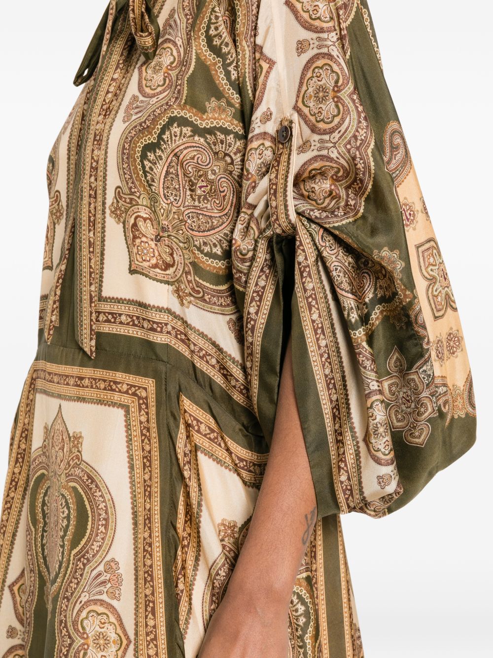 ZIMMERMANN Abito midi Mahon con stampa 