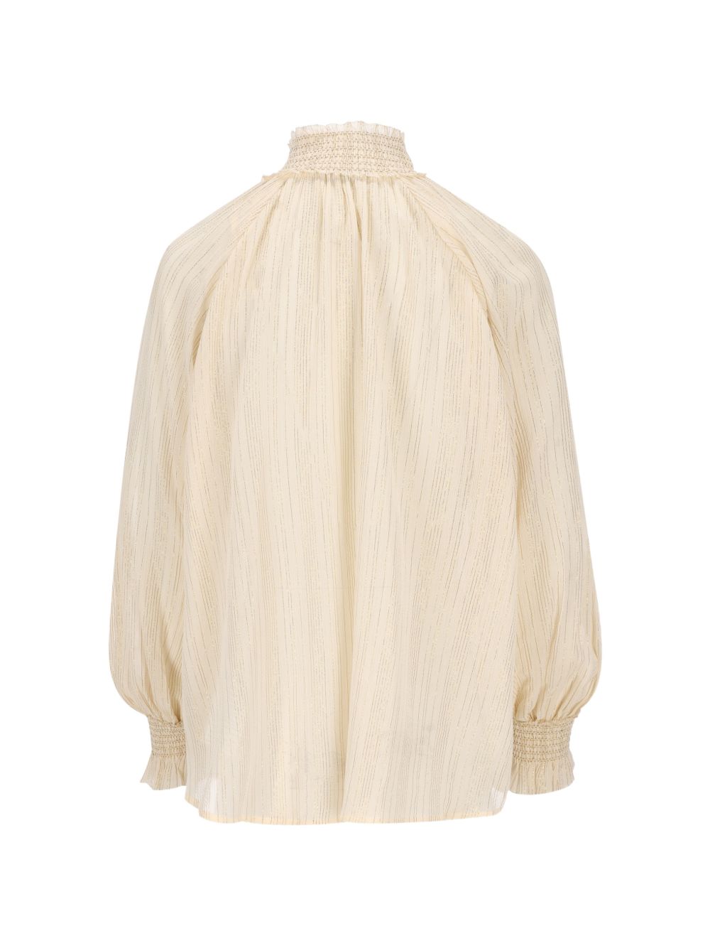 ZIMMERMANN Camicia a maniche lunghe Aster in cotone misto seta con bottoni 