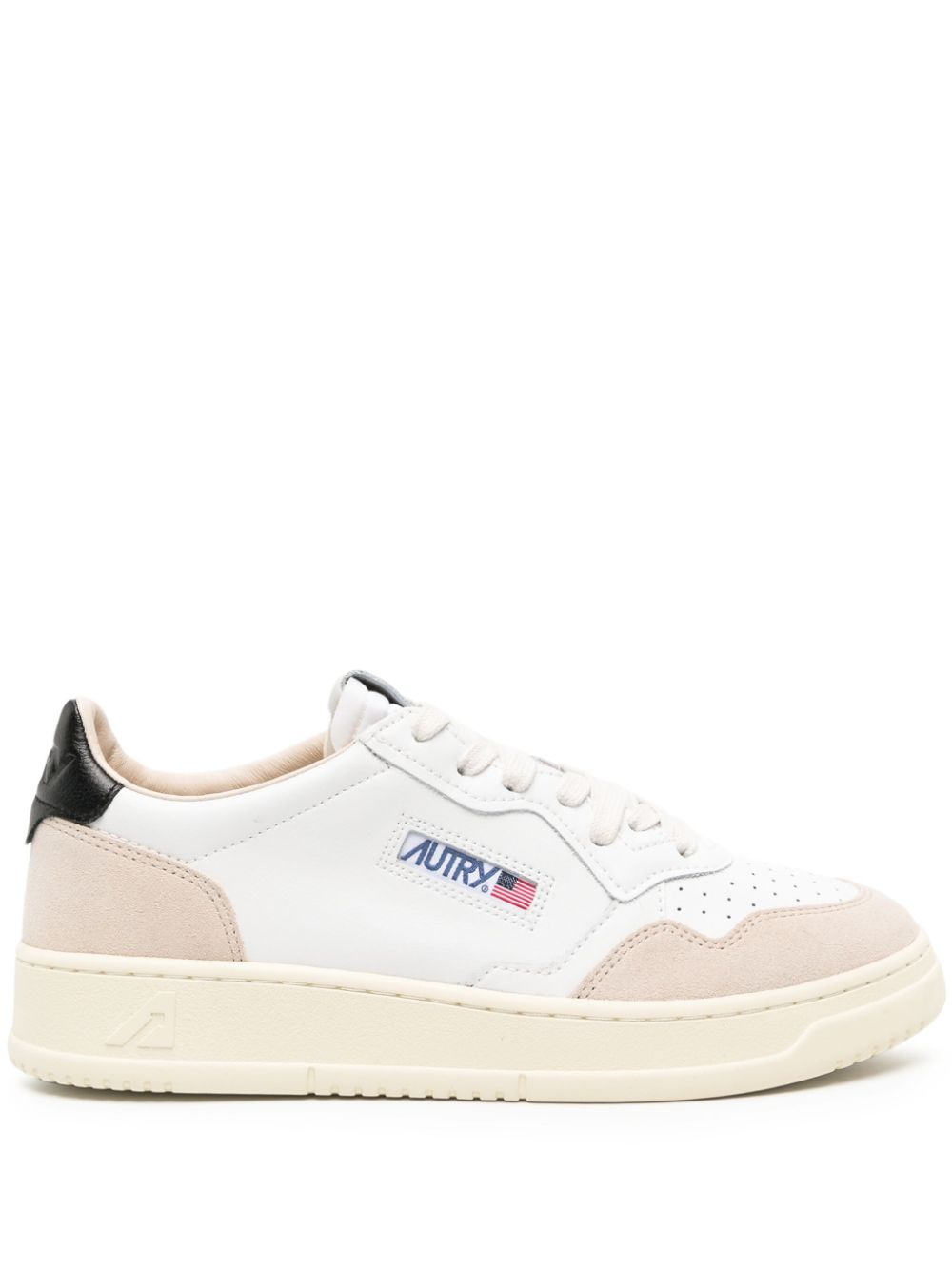 AUTRY Sneakers 'Medalist' bianca e nera con camoscio 