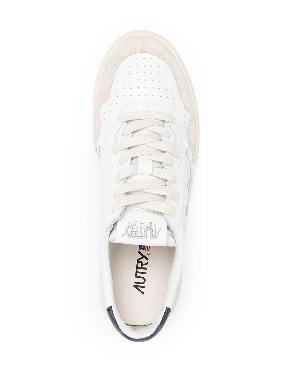 AUTRY Sneakers 'Medalist' bianca e blu con camoscio 