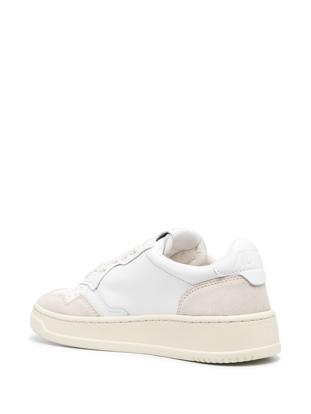 AUTRY Sneakers 'Medalist Low' in pelle bianca con camoscio 