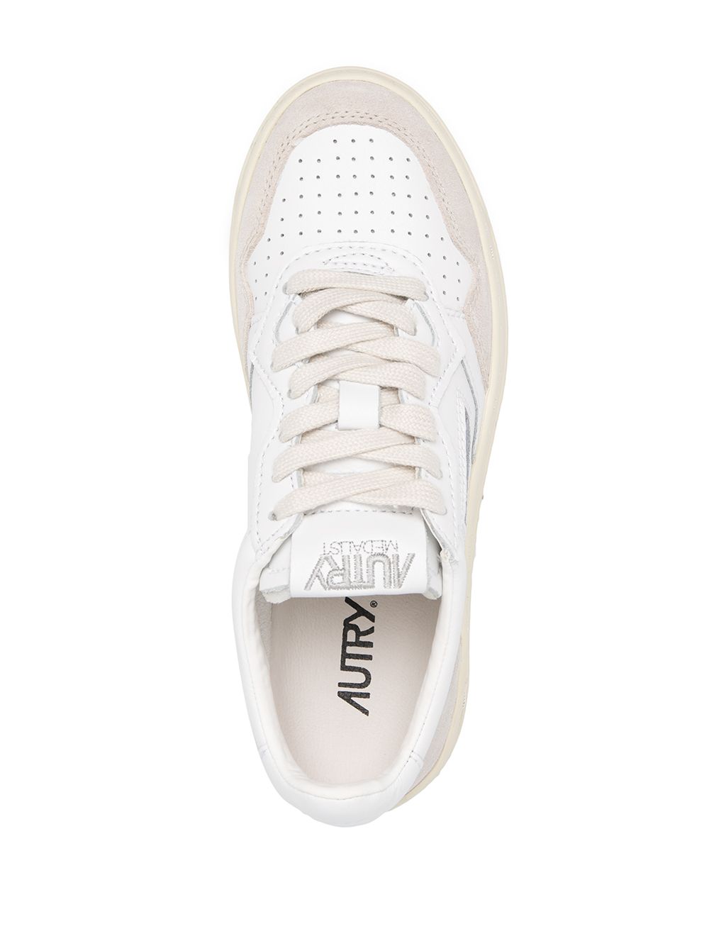 AUTRY Sneakers 'Medalist Low' in pelle bianca con camoscio 