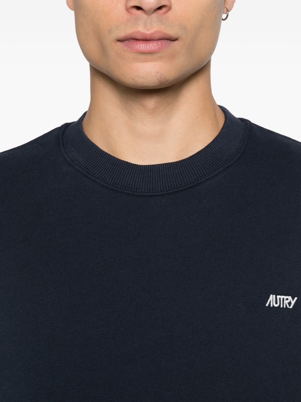 AUTRY Felpa girocollo blu 