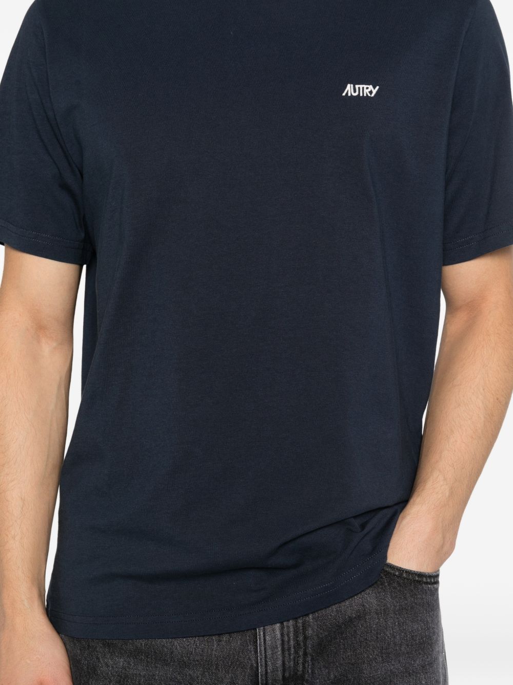 AUTRY T-shirt in cotone blu 
