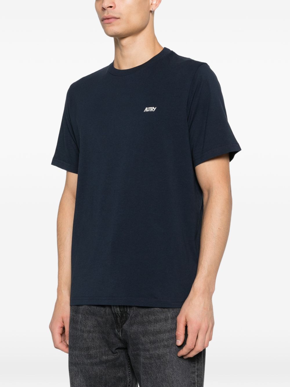 AUTRY T-shirt in cotone blu 