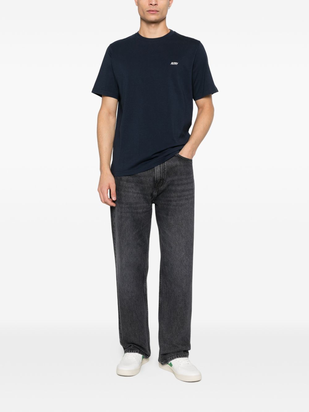 AUTRY T-shirt in cotone blu 