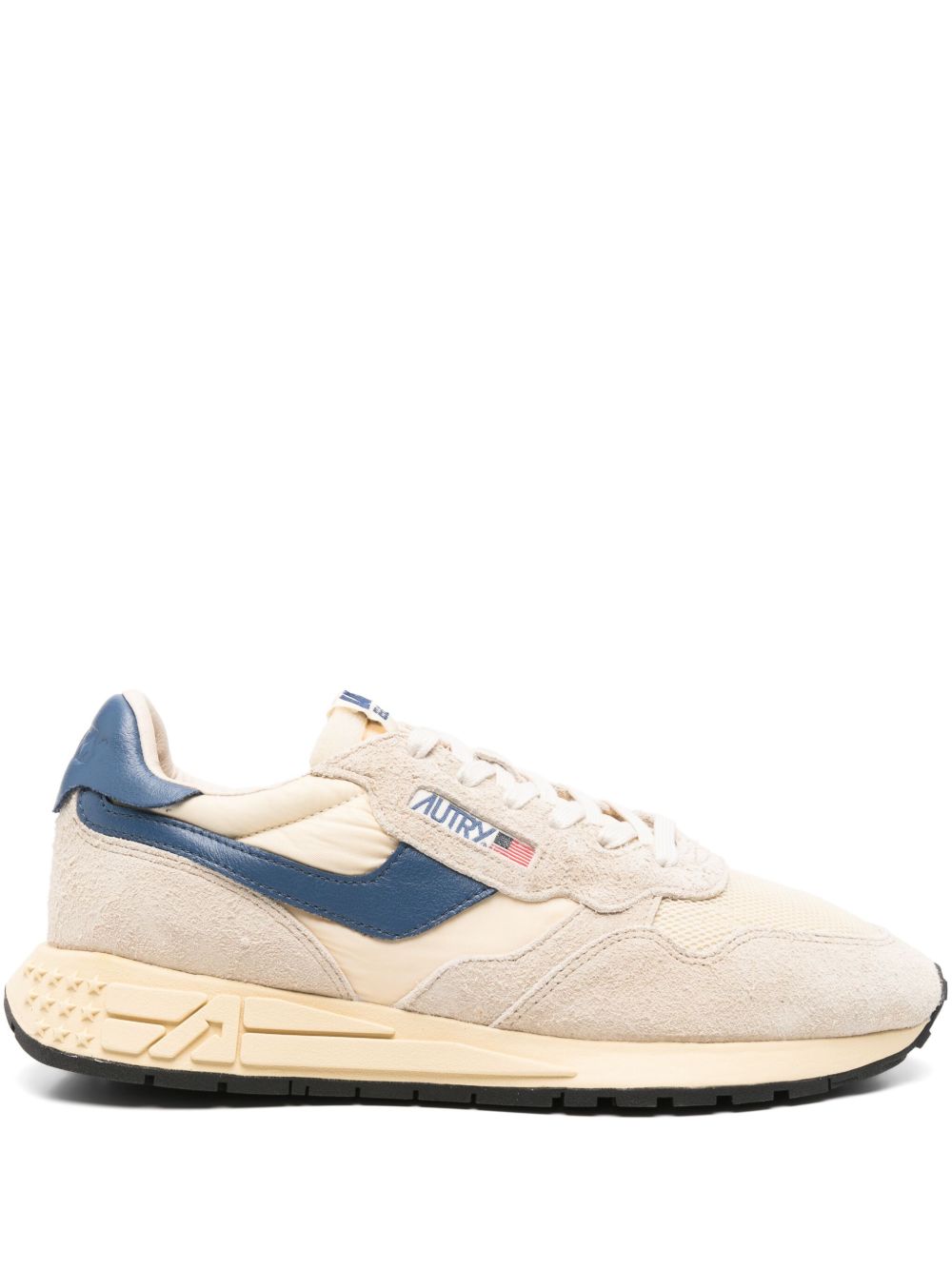 AUTRY Sneakers Reelwind beige e dettagli in blu 