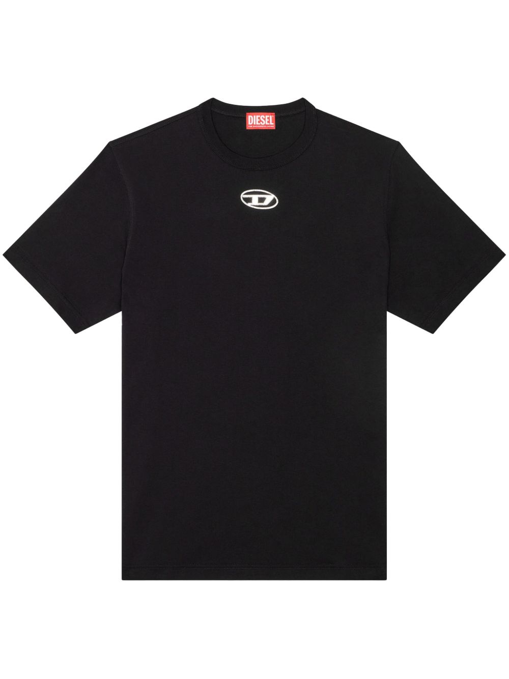 DIESEL T-shirt in cotone nera con logo 